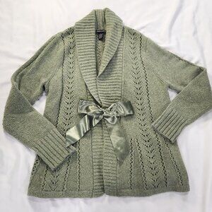 𝅺A. Gianetti angora blend open knit cardigan size Large